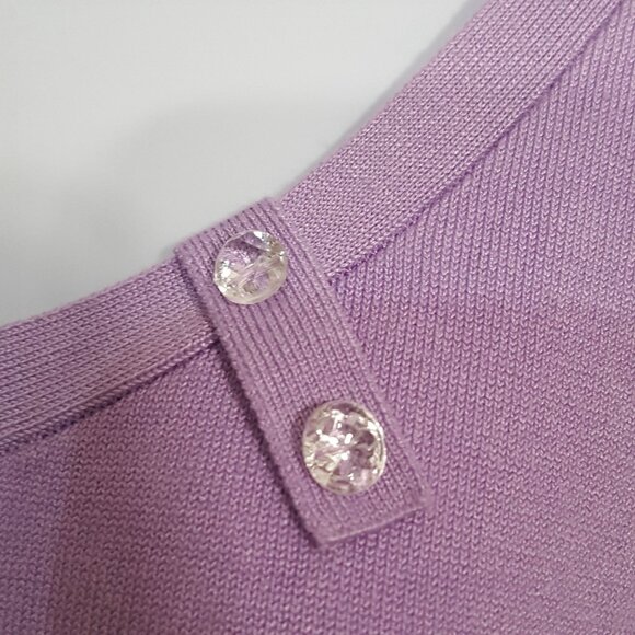 Apt 9 Womens Blouse Stretch Knit Top 3X Purple 3/4 Sleeve - Picture 9 of 9